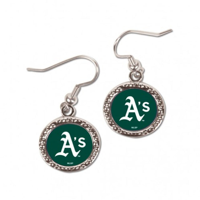 Oakland Athletics Earrings Round Design