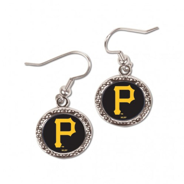 Pendientes de los Piratas de Pittsburgh con diseño redondo