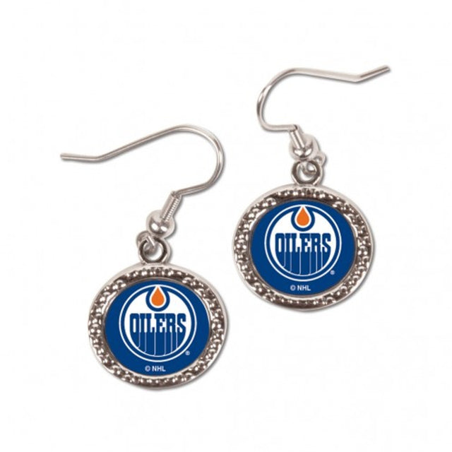 Pendientes de los Edmonton Oilers de estilo redondo