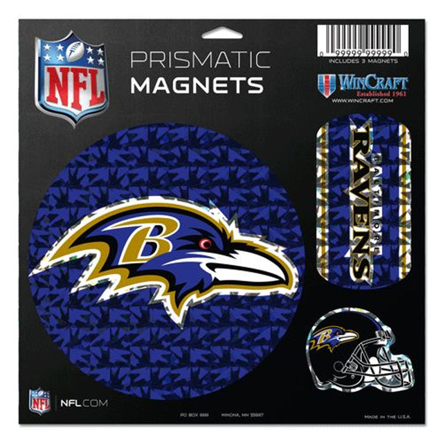 Lámina prismática de 11 x 11 con imanes de los Baltimore Ravens