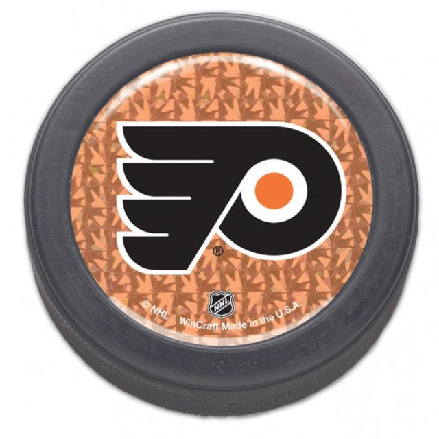 Disco de hockey con forma de cúpula de los Philadelphia Flyers, empaquetado, prismático