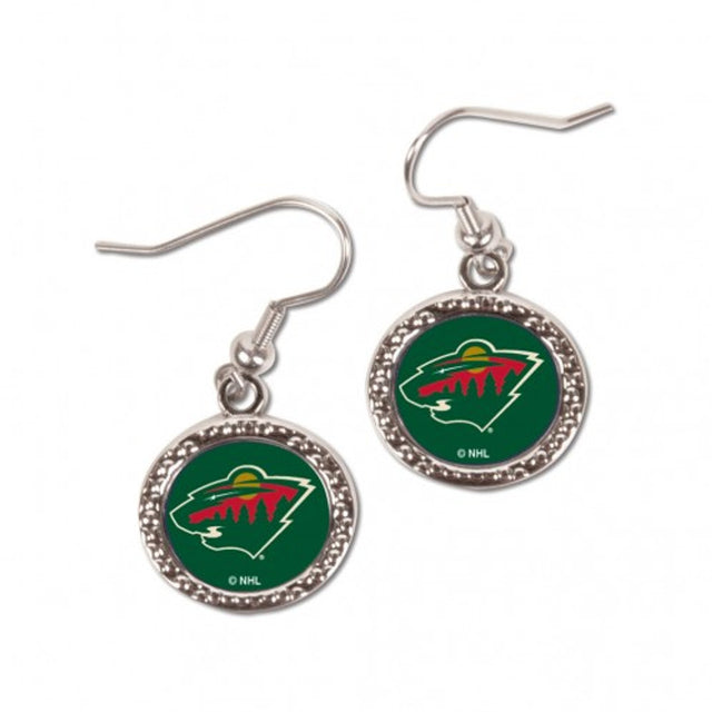 Pendientes Minnesota Wild de estilo redondo