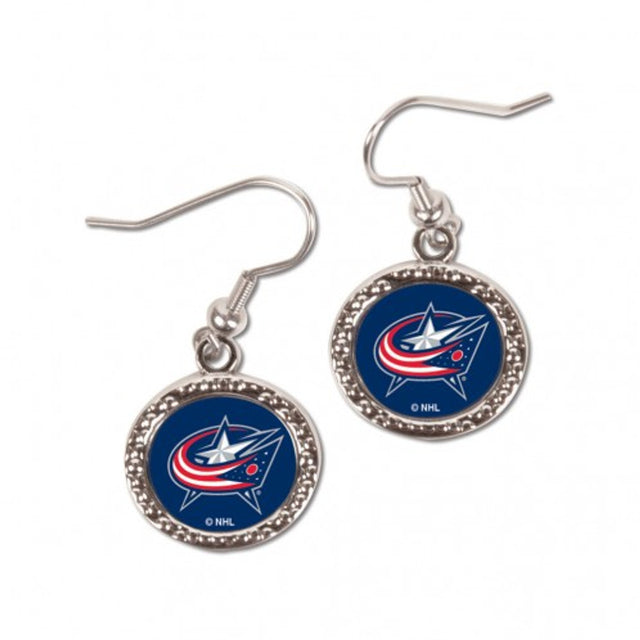 Pendientes de estilo redondo de los Columbus Blue Jackets