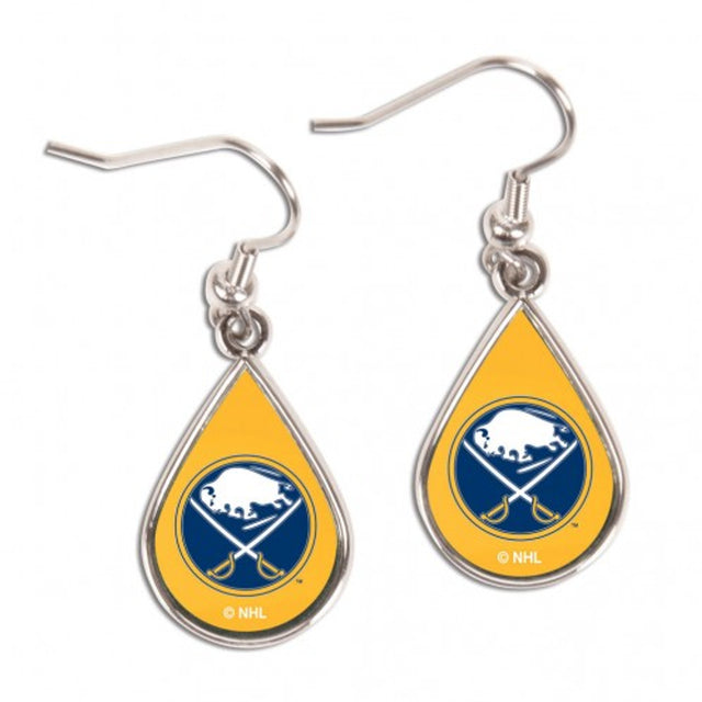 Buffalo Sabres Earrings Tear Drop Style