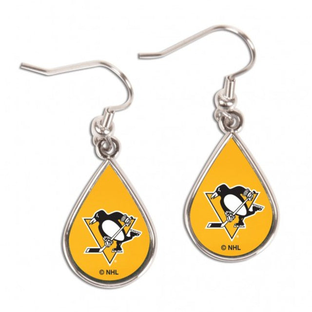 Pendientes de los Pittsburgh Penguins con forma de lágrima