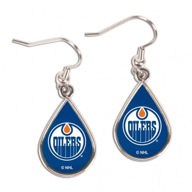 Pendientes de los Edmonton Oilers con forma de lágrima