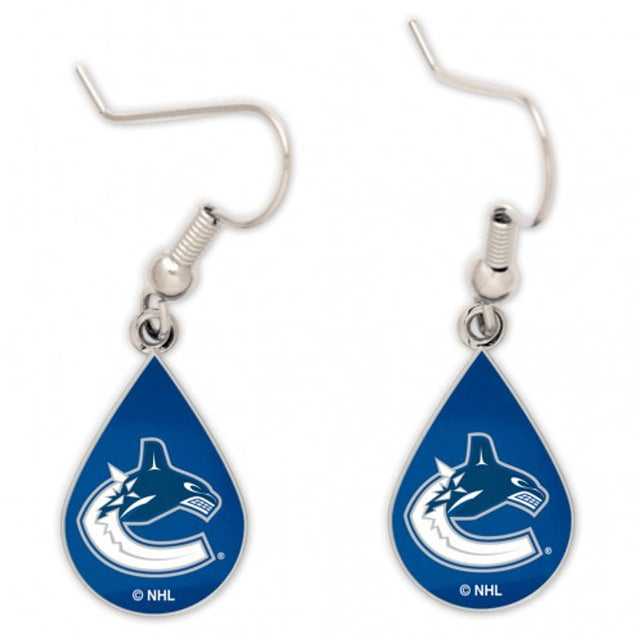 Vancouver Canucks Earrings Tear Drop Style