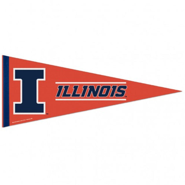 Banderín de los Fighting Illini de Illinois, estilo premium, 12 x 30