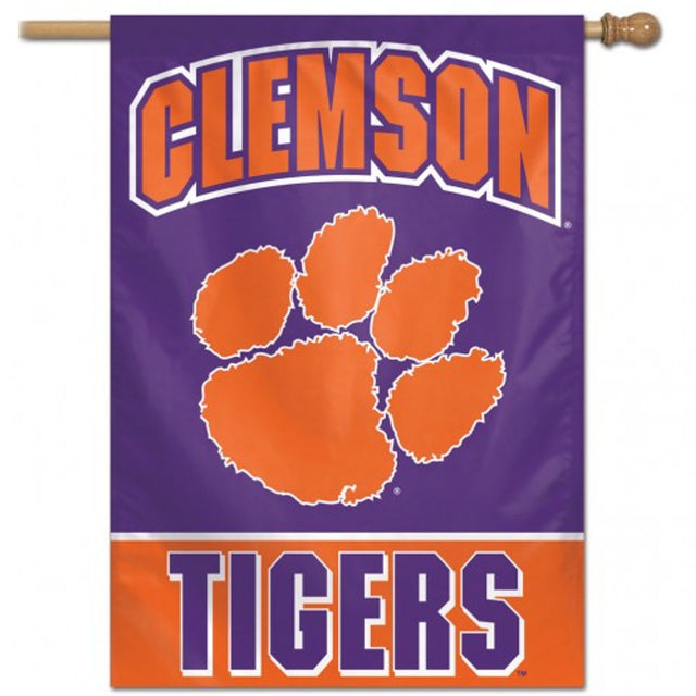 Banner de los Clemson Tigers de 28 x 40, diseño alternativo vertical