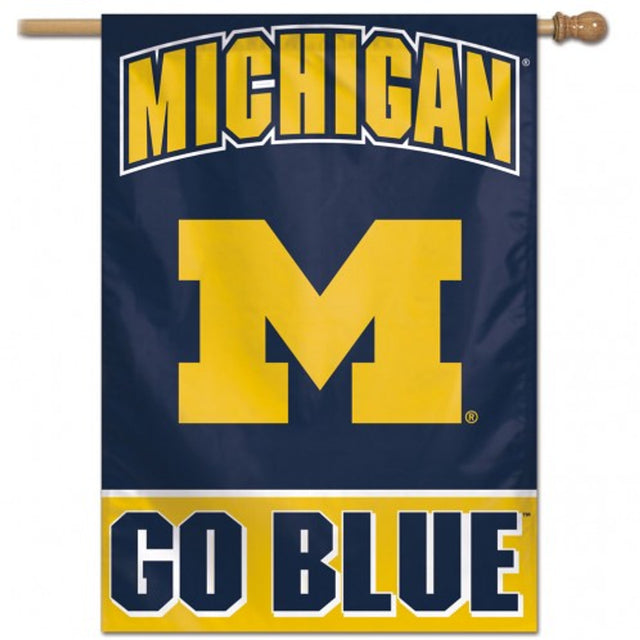 Banner vertical de los Wolverines de Michigan de 28 x 40 pulgadas