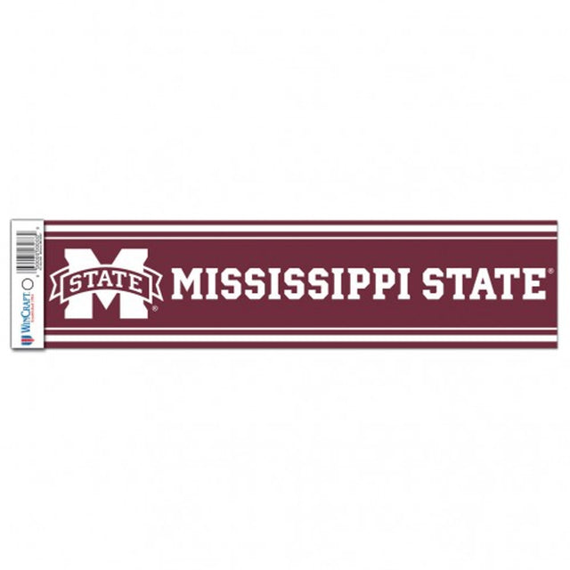 Calcomanía de Mississippi State Bulldogs, estilo tira para parachoques de 3 x 12 pulgadas