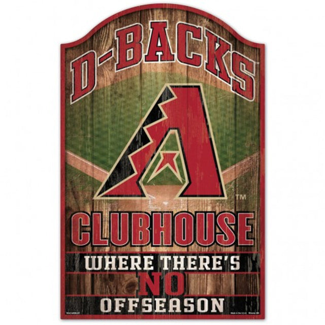 Letrero de madera de 11 x 17 de los Arizona Diamondbacks con diseño de cueva para fanáticos