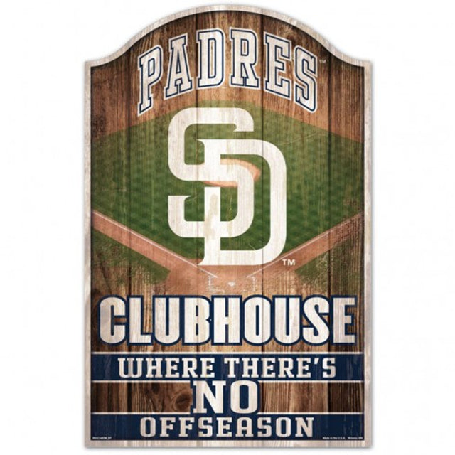 San Diego Padres Sign 11x17 Wood Fan Cave Design