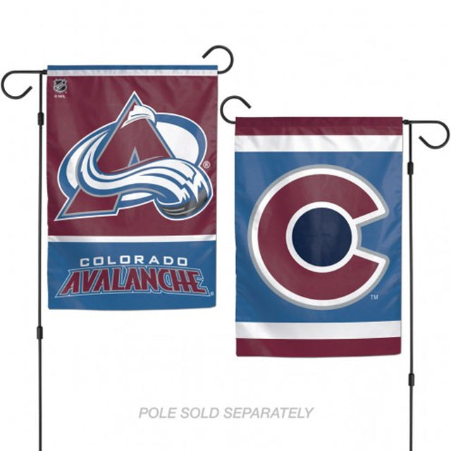 Bandera de Colorado Avalanche de 12 x 18 pulgadas, estilo jardín, de 2 lados