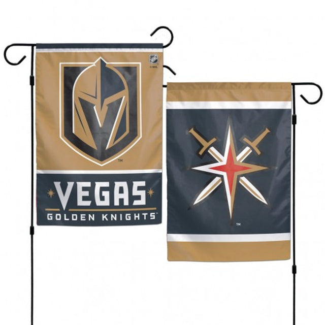 Bandera de los Vegas Golden Knights de 12 x 18 pulgadas, estilo jardín, de 2 lados