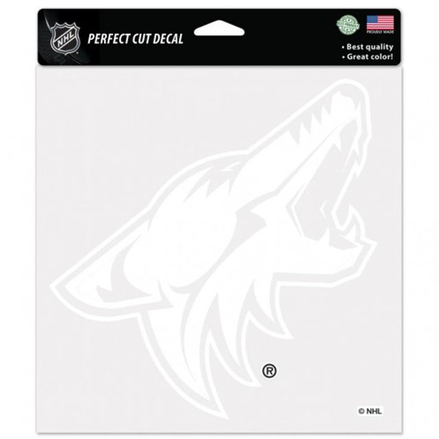 Arizona Coyotes Decal 8x8 Perfect Cut White