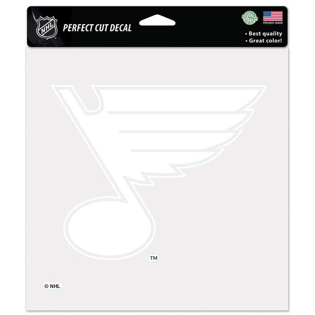 St. Louis Blues Decal 8x8 Perfect Cut White