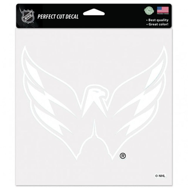 Washington Capitals Decal 8x8 Perfect Cut White