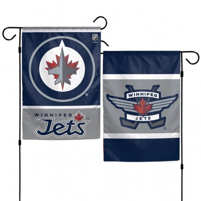 Bandera de los Winnipeg Jets de 12 x 18 pulgadas, estilo jardín, de 2 lados