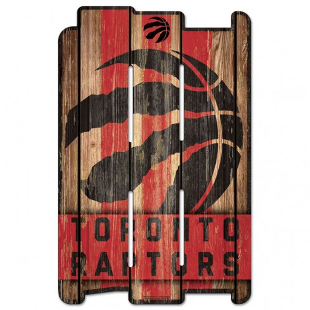 Letrero de madera de los Toronto Raptors de 11 x 17 pulgadas estilo valla