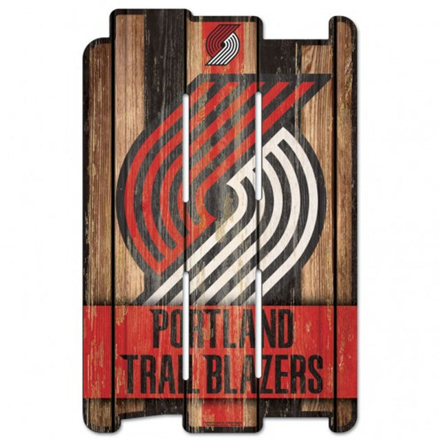 Portland Trail Blazers Sign 11x17 Wood Fence Style