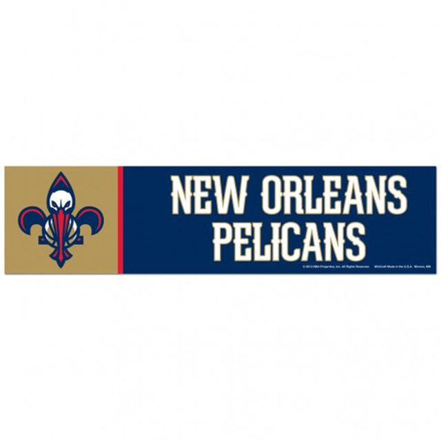 Calcomanía de New Orleans Pelicans, estilo tira para parachoques de 3 x 12 pulgadas