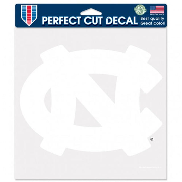 North Carolina Tar Heels Decal 8x8 Die Cut White