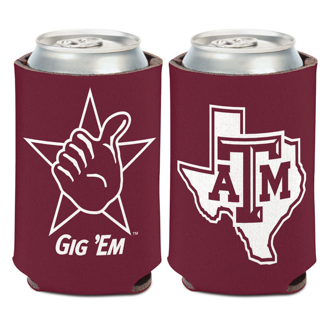 Texas A&M Aggies Can Cooler Slogan Design