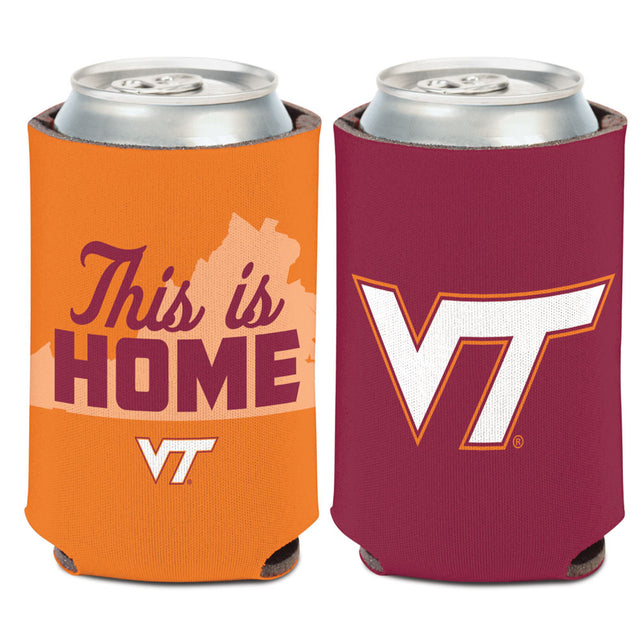 Diseño del eslogan del enfriador de latas de Virginia Tech Hokies