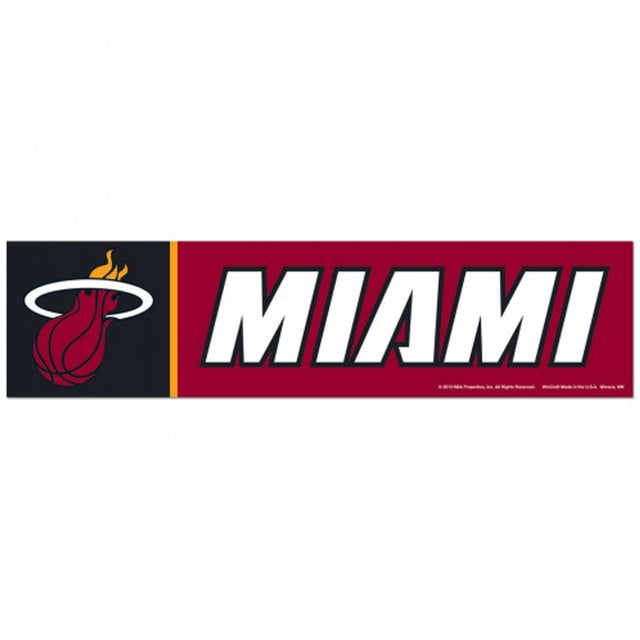 Miami Heat Decal 3x12 Bumper Strip Style