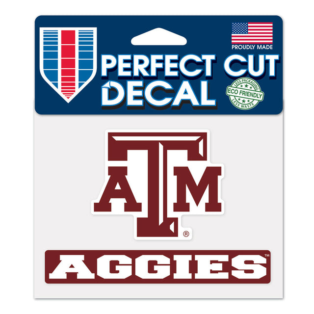 Calcomanía de Texas A&amp;M Aggies de 4,5 x 5,75 pulgadas, corte perfecto en color