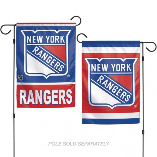 Bandera de los New York Rangers de 12 x 18 pulgadas, estilo jardín, de 2 lados