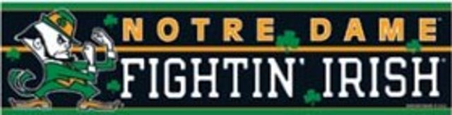 Notre Dame Fighting Irish Bumper Sticker