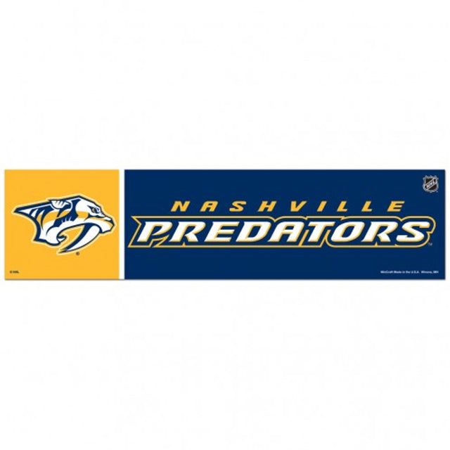 Calcomanía de Nashville Predators, estilo tira para parachoques de 3 x 12 pulgadas