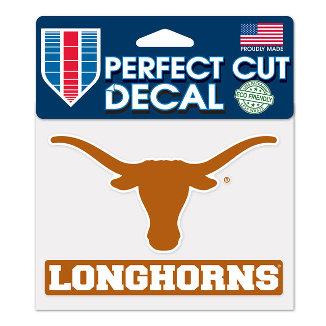 Calcomanía de Texas Longhorns de 4,5 x 5,75 pulgadas, corte perfecto y color