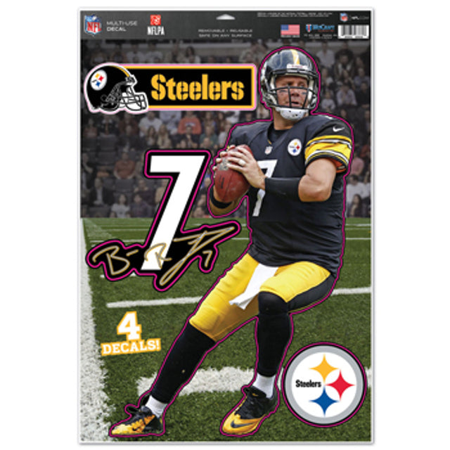 Calcomanía de Ben Roethlisberger de los Pittsburgh Steelers, 11 x 17, multiusos