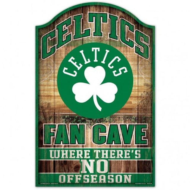 Boston Celtics Sign 11x17 Wood Fan Cave Design