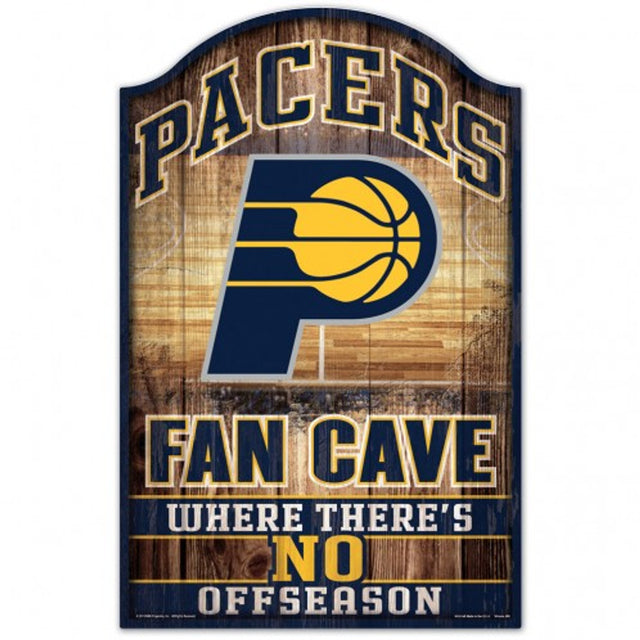 Indiana Pacers Sign 11x17 Wood Fan Cave Design