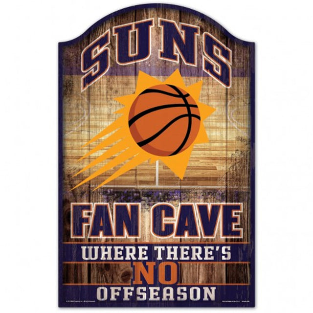 Phoenix Suns Sign 11x17 Wood Fan Cave Design