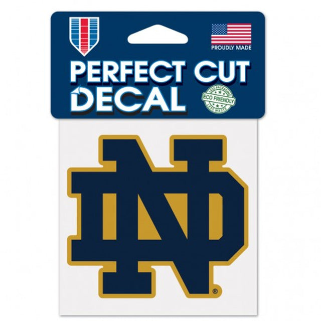 Calcomanía de Notre Dame Fighting Irish, corte perfecto, 4 x 4, color