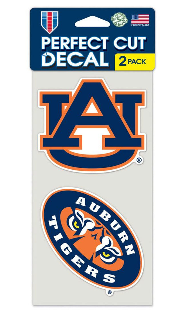 Juego de 2 calcomanías troqueladas de Auburn Tigers