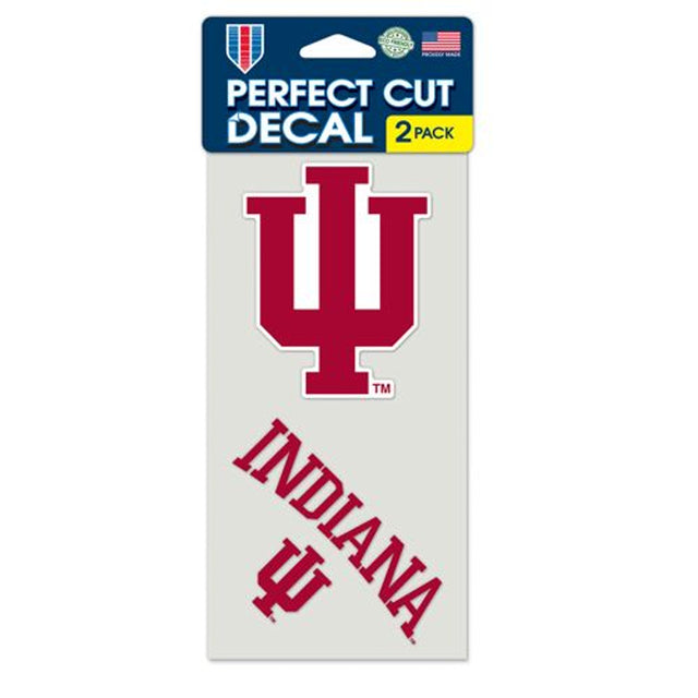 Juego de 2 calcomanías troqueladas de Indiana Hoosiers