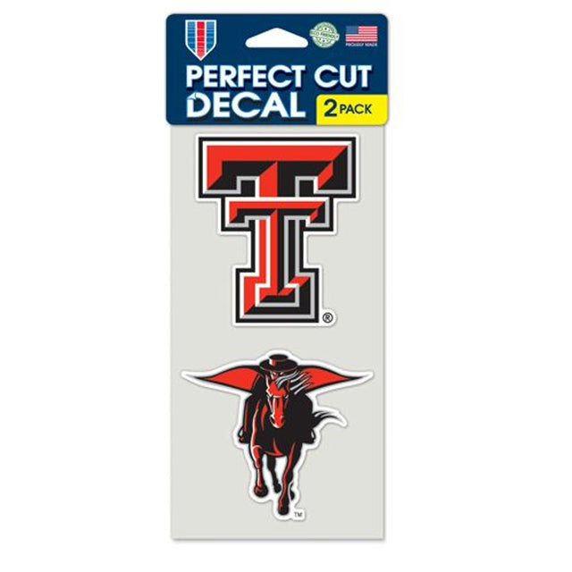 Juego de 2 calcomanías troqueladas de los Texas Tech Red Raiders