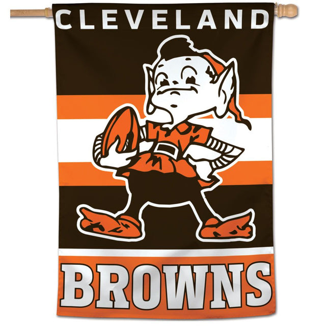 Pancarta de los Cleveland Browns de 28 x 40 con logotipo clásico vertical retro