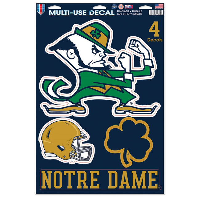 Calcomanía de Notre Dame Fighting Irish de 11 x 17 usos múltiples