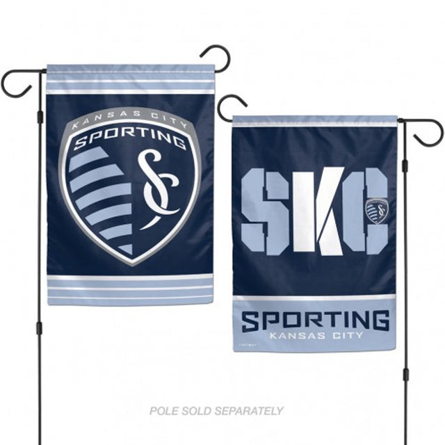 Bandera deportiva de Kansas City de 12 x 18 pulgadas, estilo jardín, de 2 lados