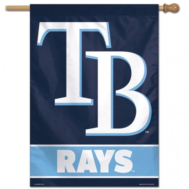 Banner de los Tampa Bay Rays de 28 x 40 con diseño alternativo vertical