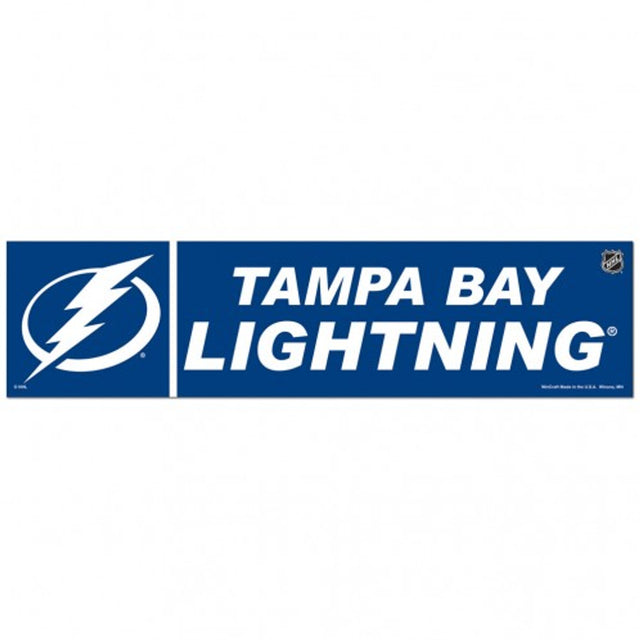 Calcomanía de Tampa Bay Lightning, estilo tira para parachoques de 3 x 12 pulgadas