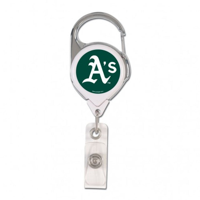 Porta credencial retráctil premium de Oakland Athletics