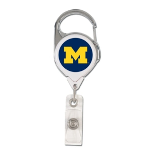 Porta credencial retráctil premium de los Wolverines de Michigan